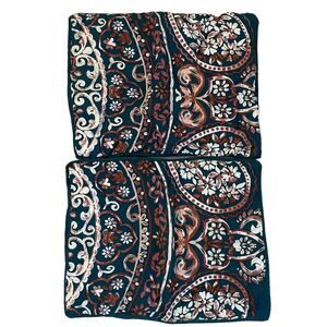 Target Opalhouse Pillow Standard Shams Set 2 Pillowcases Quilted Paisley Teal